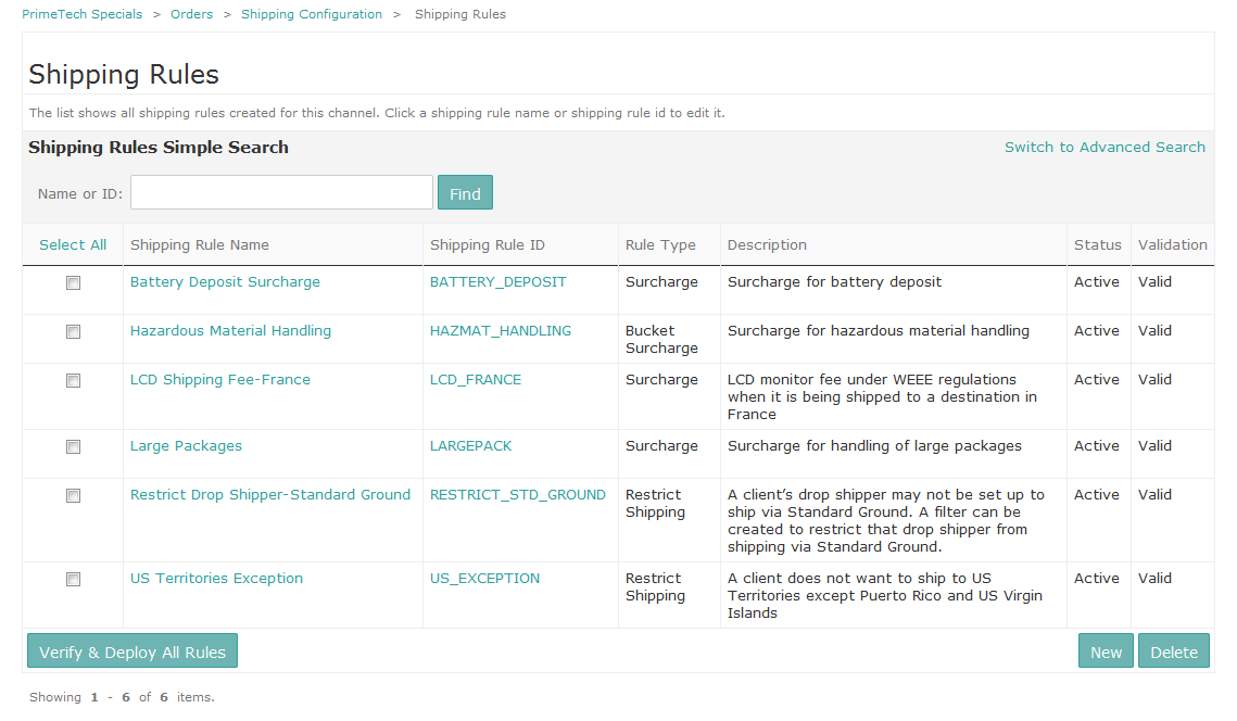 List view