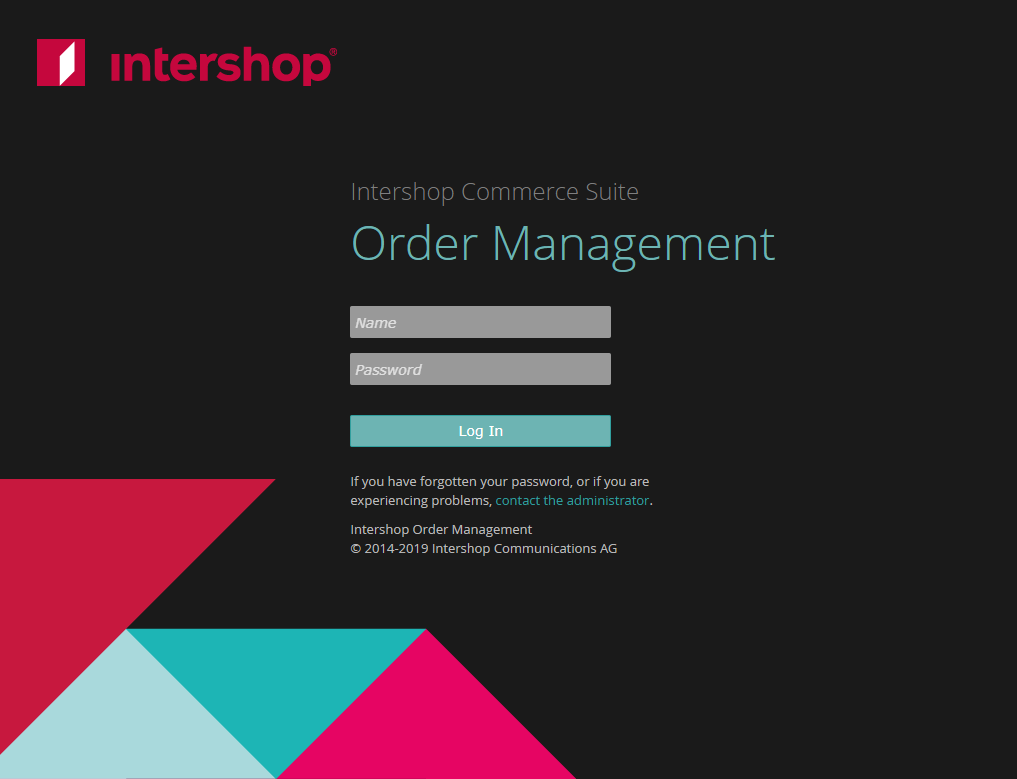 Order Management Tool login page